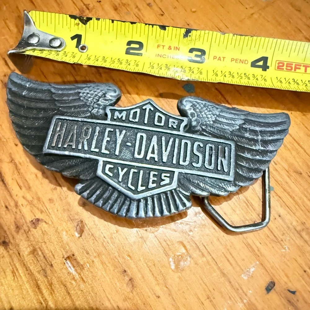 Harley Davidson Metal Belt Buckle Vintage